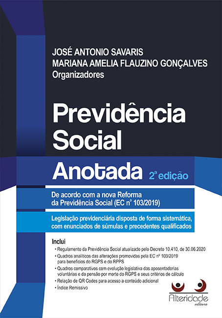 Previdência Social Anotada, 2020 - SAVARIS/GONÇALVES
